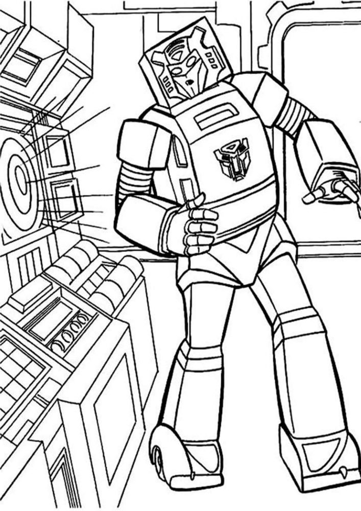 Free easy to print transformers coloring pages