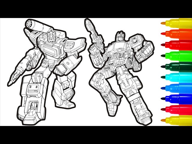 Transformers big war coloring pages
