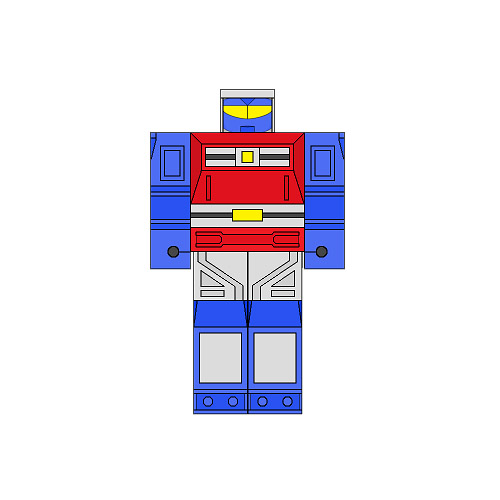 Road ranger go bots paper toy free printable papercraft templates