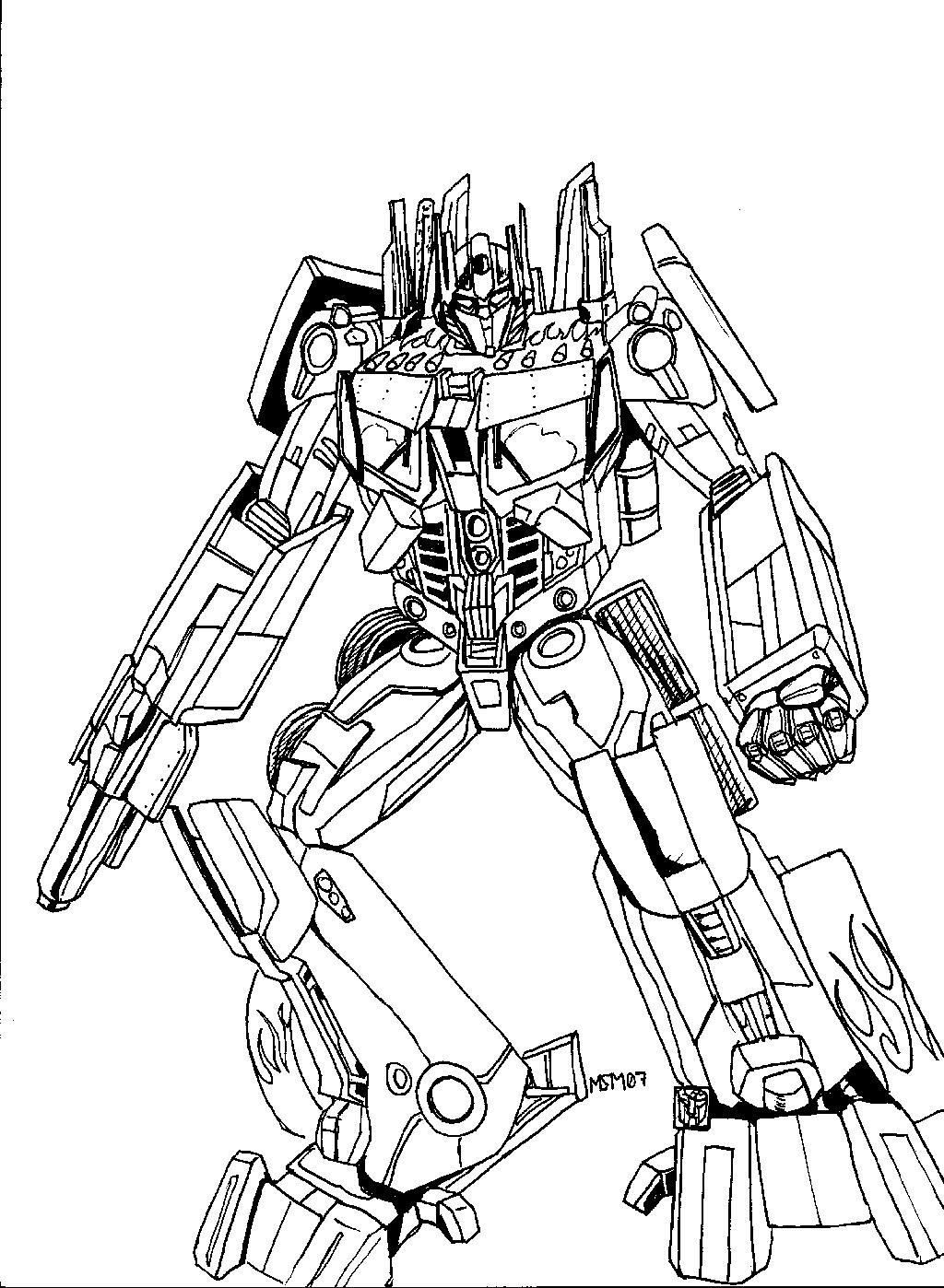Free printable transformers coloring pages for kids