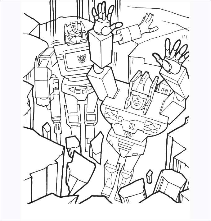 Transformers colouring pages