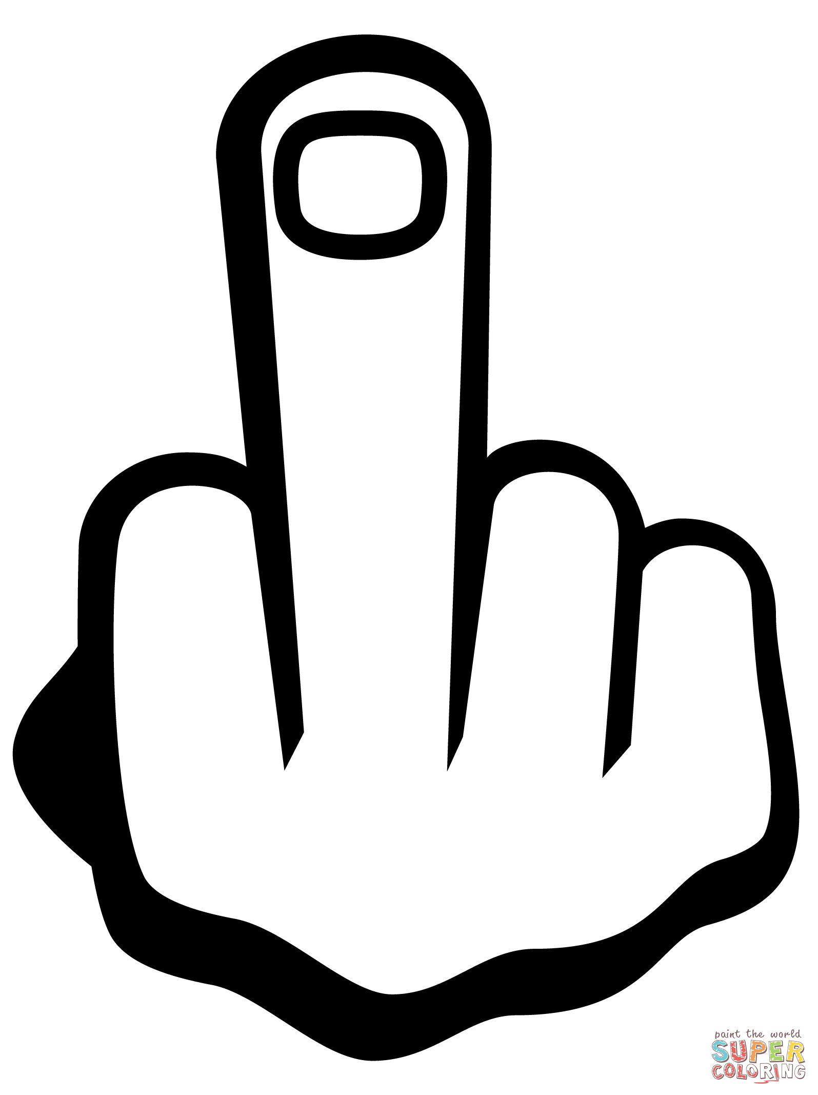 Middle finger emoji coloring page free printable coloring pages