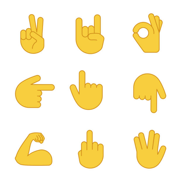 Middle finger emoji stock photos pictures royalty