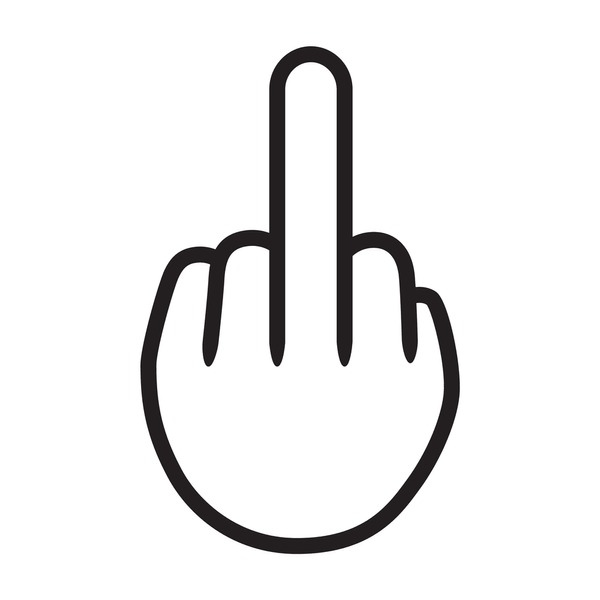 Bird middle finger royalty