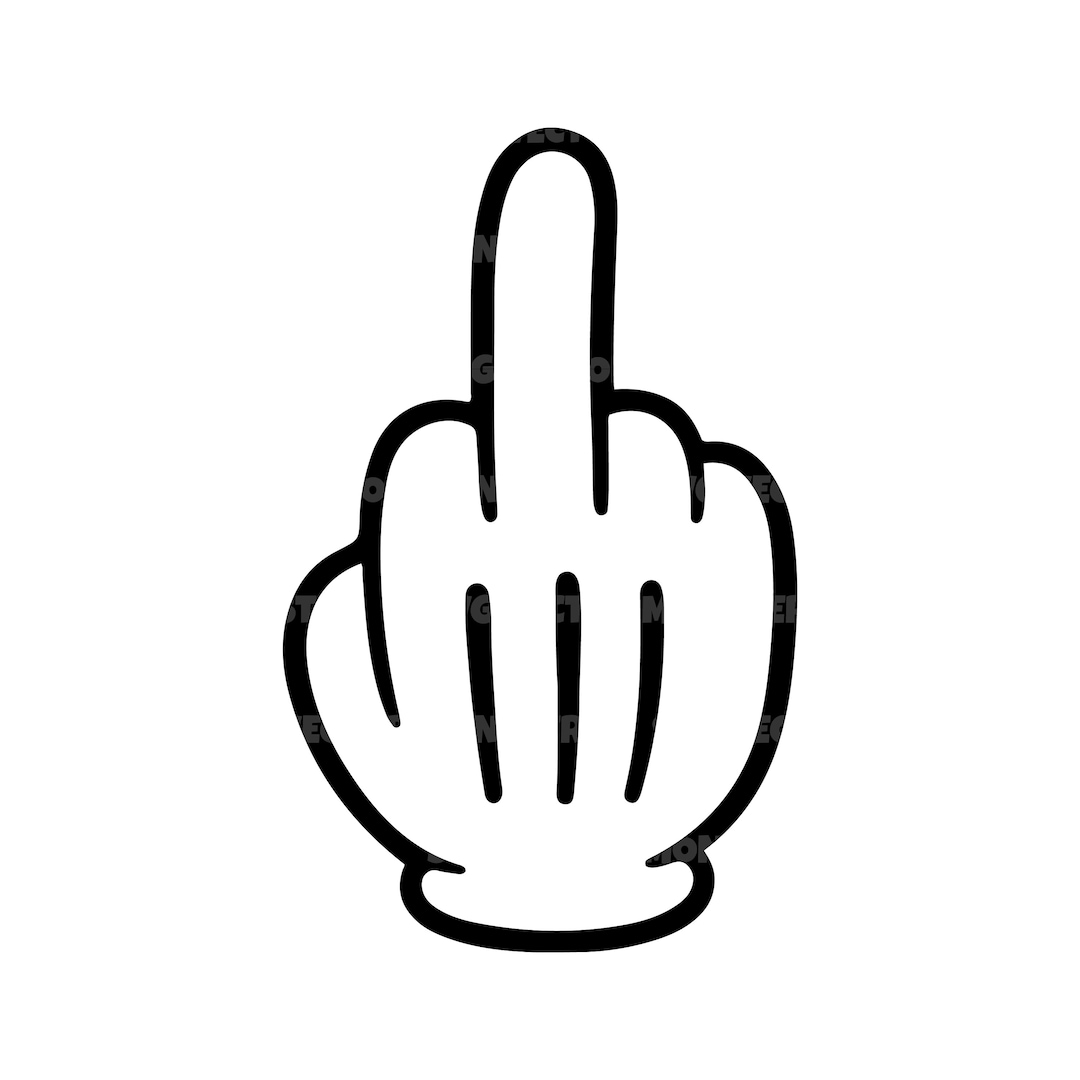 Buy cartoon middle finger svg fck off svg vector cut file for cricut silhouette pdf png eps dxf decal sticker vinyl pin online in india