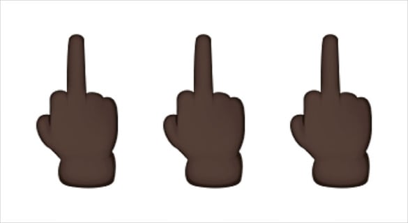 Bad is the new good be a little vulgar with middle finger emojis
