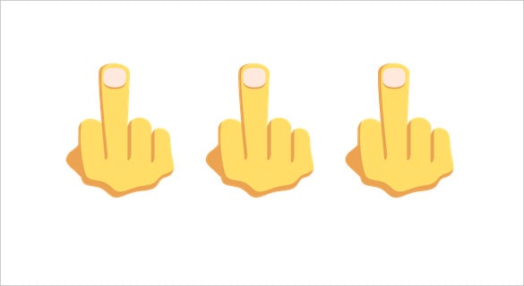 Bad is the new good be a little vulgar with middle finger emojis
