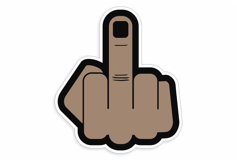 Middle finger decal â media gooru
