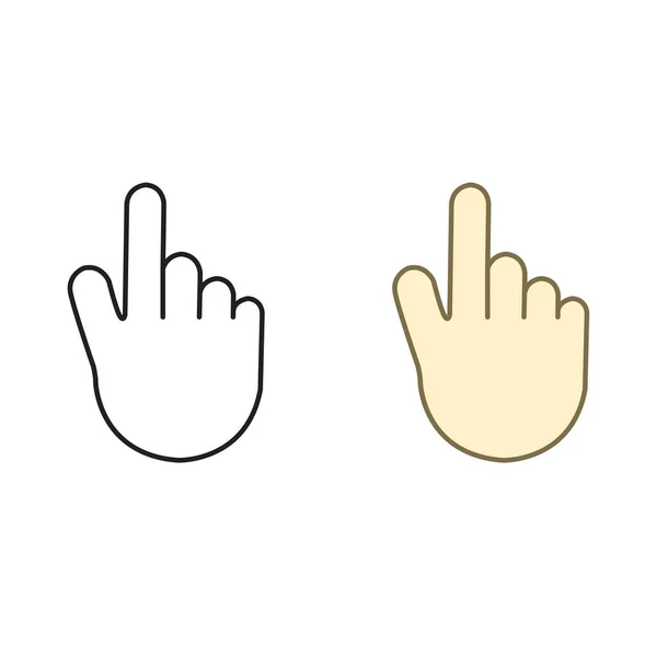 Middle finger color vector images
