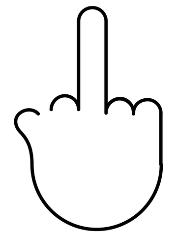 Middle finger emoji coloring page free printable coloring pages