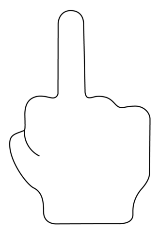 Middle finger emoji coloring page free printable coloring pages