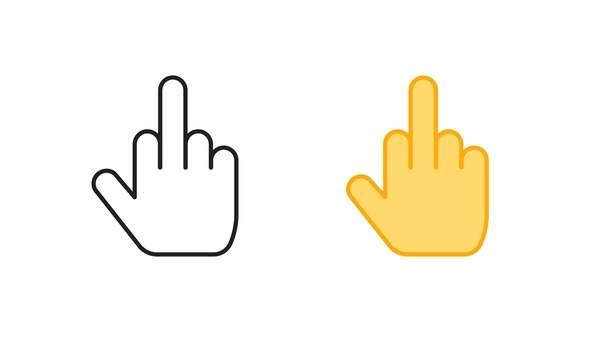 Bird middle finger royalty
