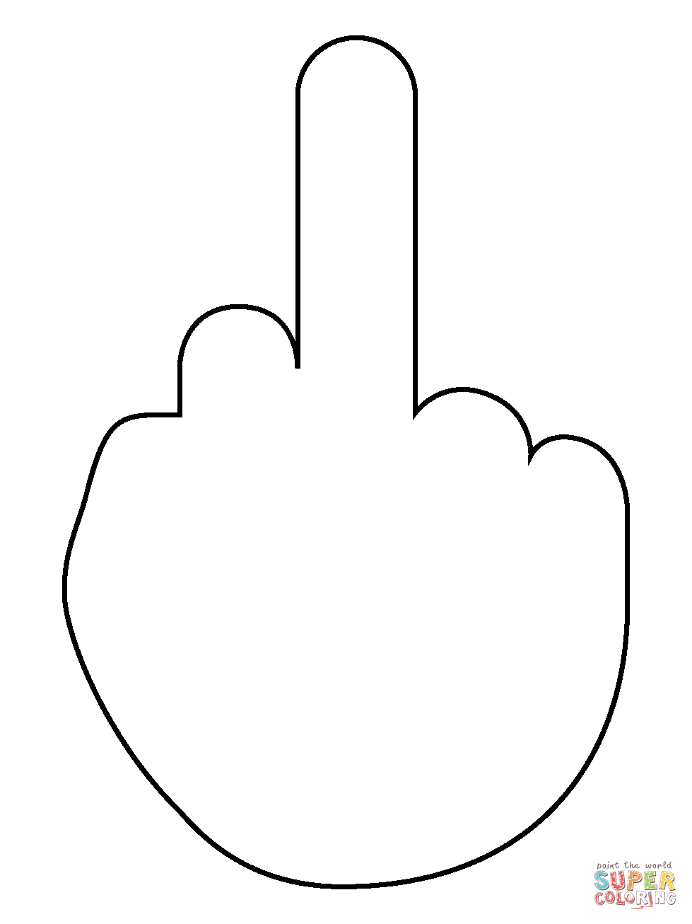 Middle finger emoji coloring page free printable coloring pages