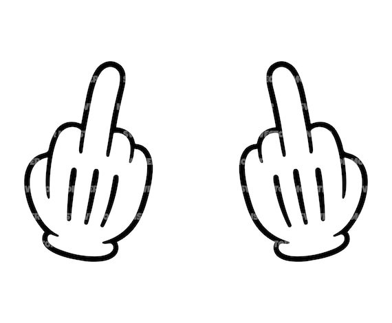 Cartoon middle fingers svg fuck you svg fuck off svg vector cut file for cricut silhouette pdf png eps dxf decal sticker vinyl pin download now