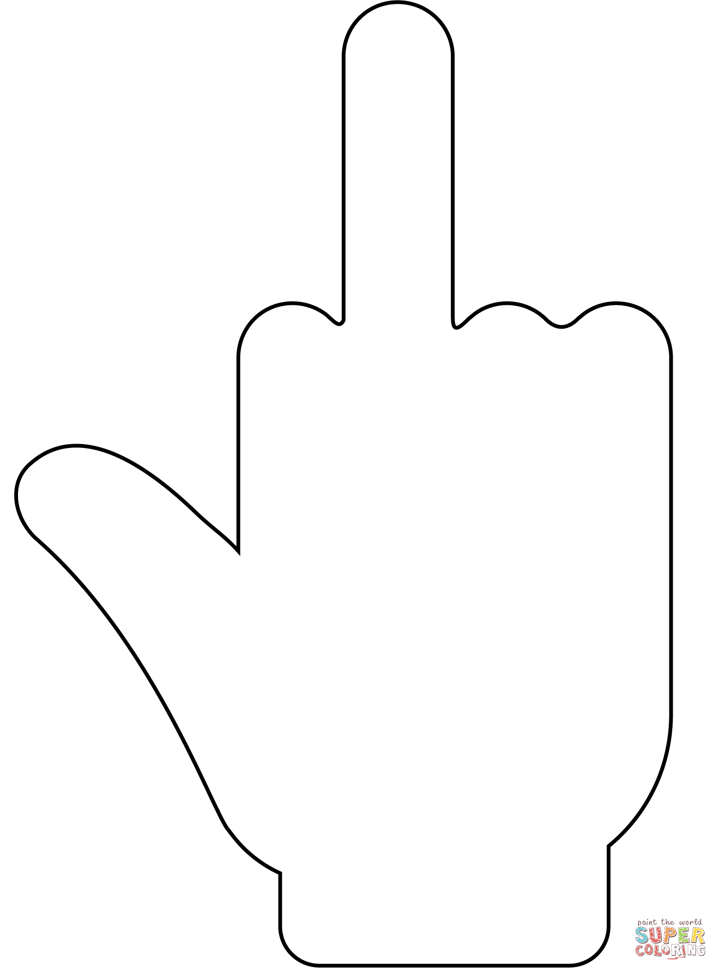 Reverse hand with middle finger emoji coloring page free printable coloring pages