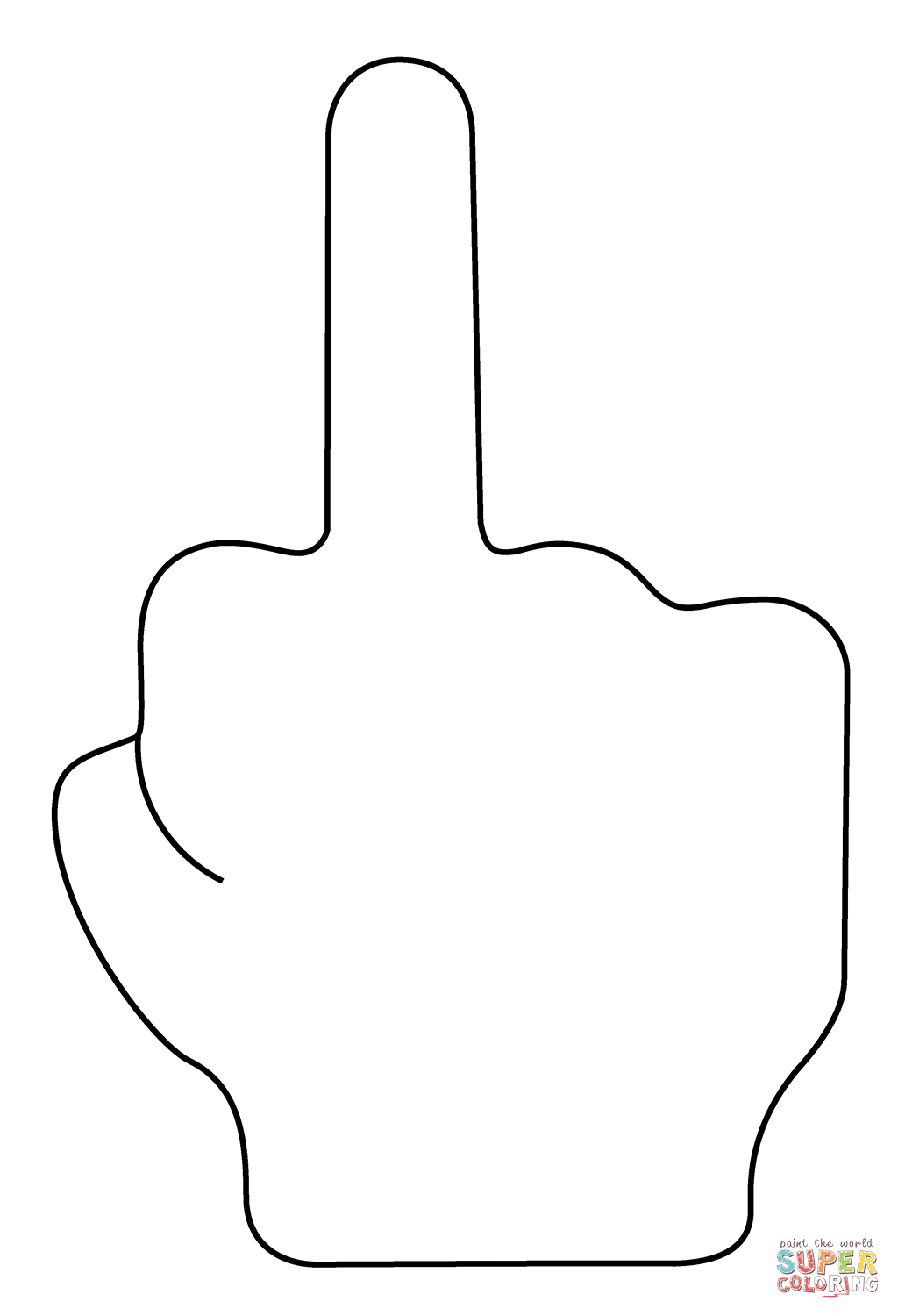 Middle finger emoji coloring page free printable coloring pages