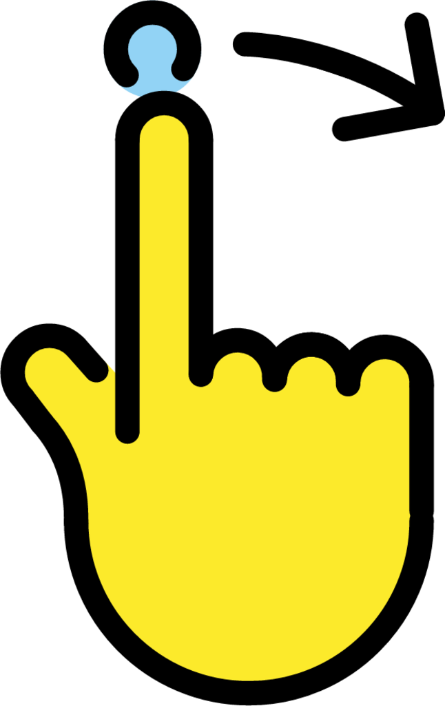 Swipe right emoji