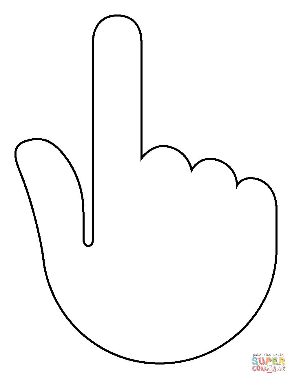 Backhand index pointing up emoji coloring page free printable coloring pages