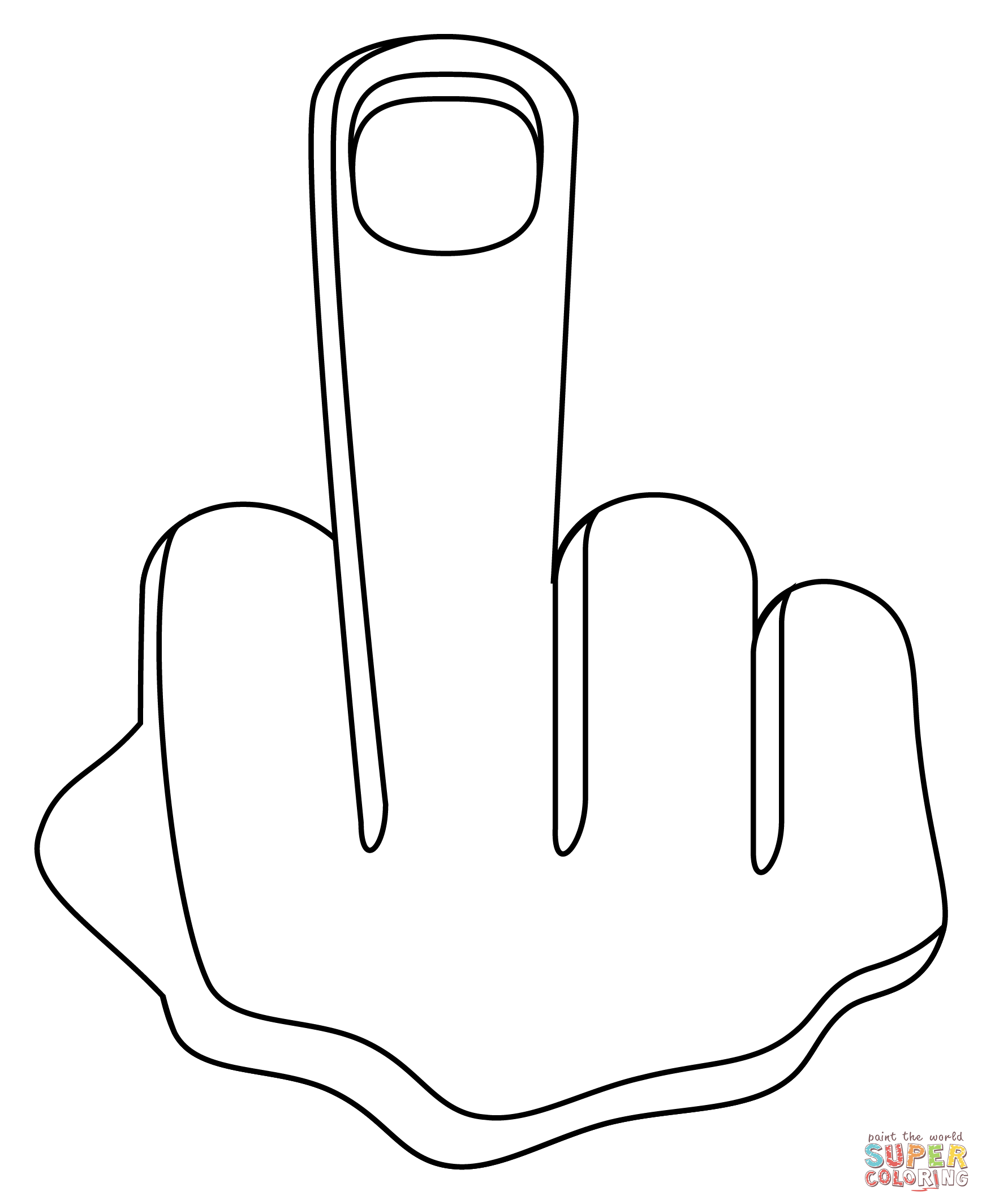 Middle finger coloring page free printable coloring pages