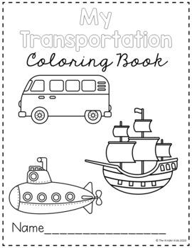 Transportation coloring page tpt