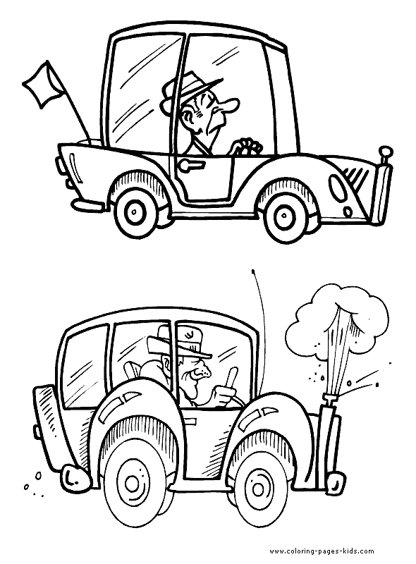 Car coloring page
