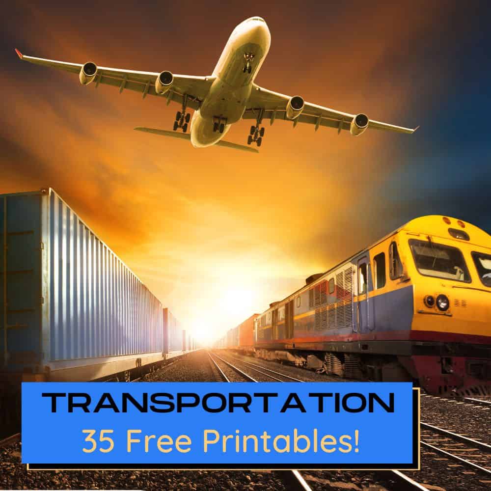 Free transportation printables coloring pages worksheets pdf