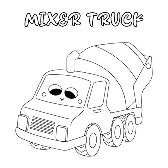 Page truck coloring sheet images