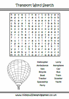 Transport word search