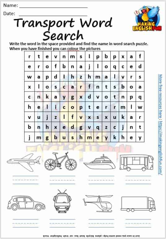 Free printable word search worksheets for english teachingmaking english fun