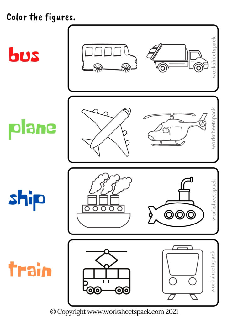 Transportation activities for preschool