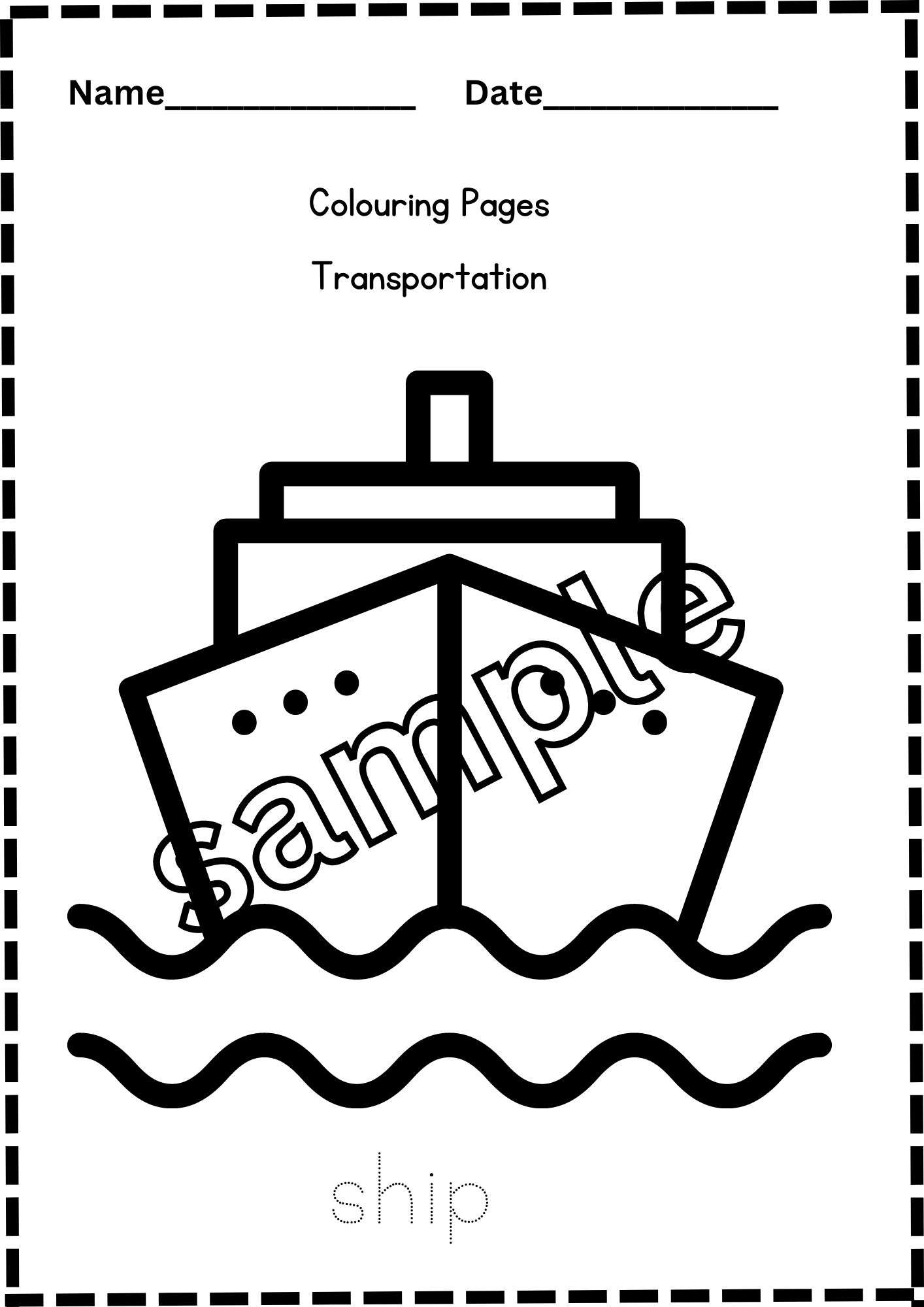 Transportationfruits and vegetables coloring pages