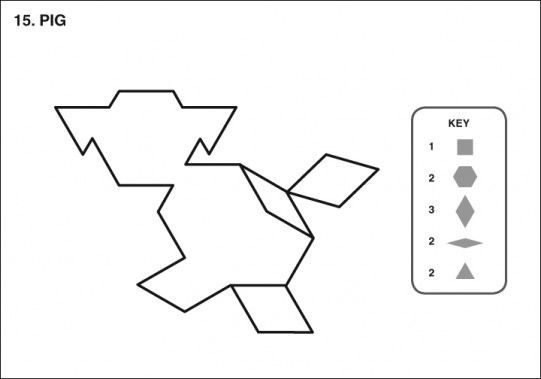 Pig tangram tangram patterns pattern blocks tangram