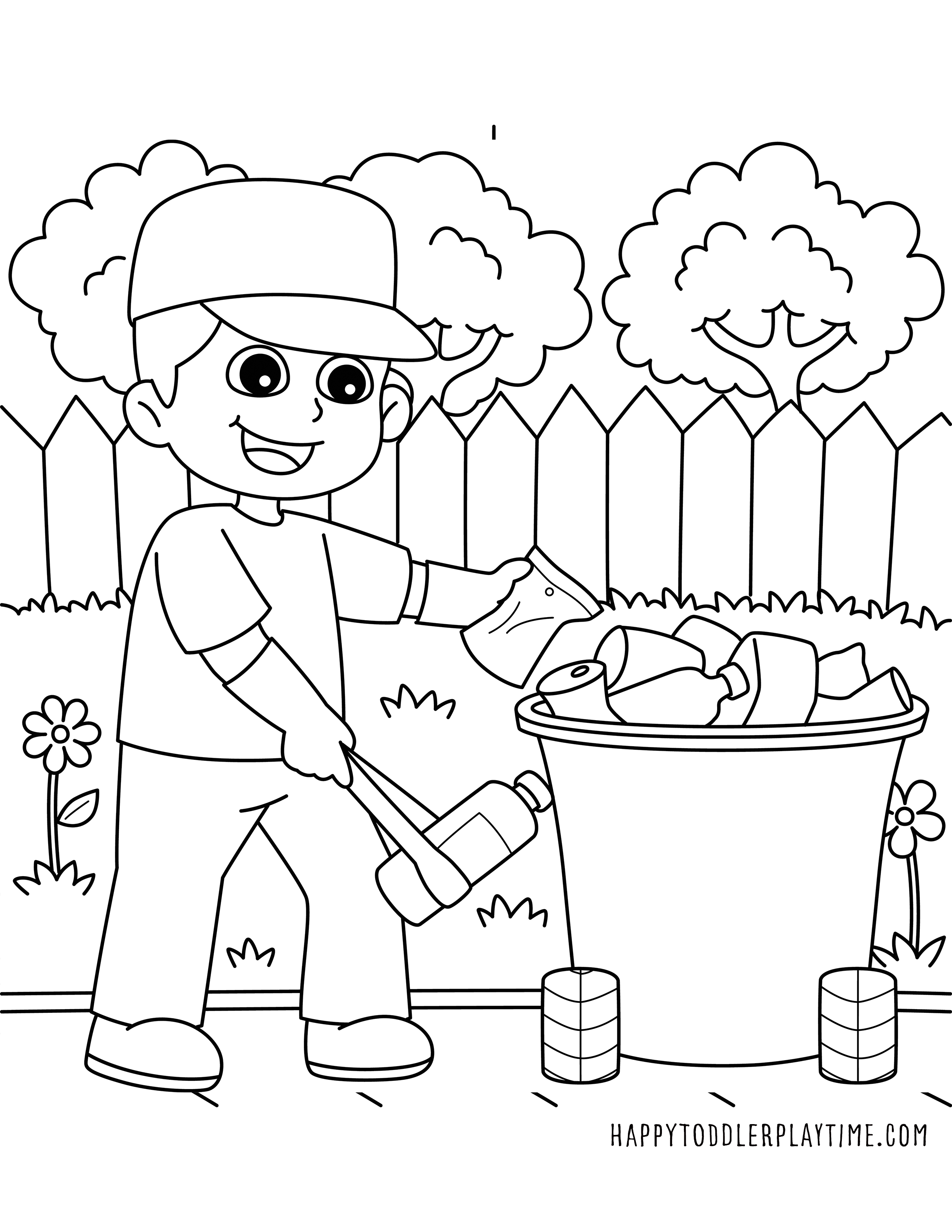 Free earth day printable coloring pages for kids