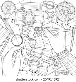 Adult coloring pages summer images stock photos d objects vectors