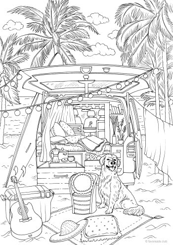 Travel in a van â favoreads coloring club
