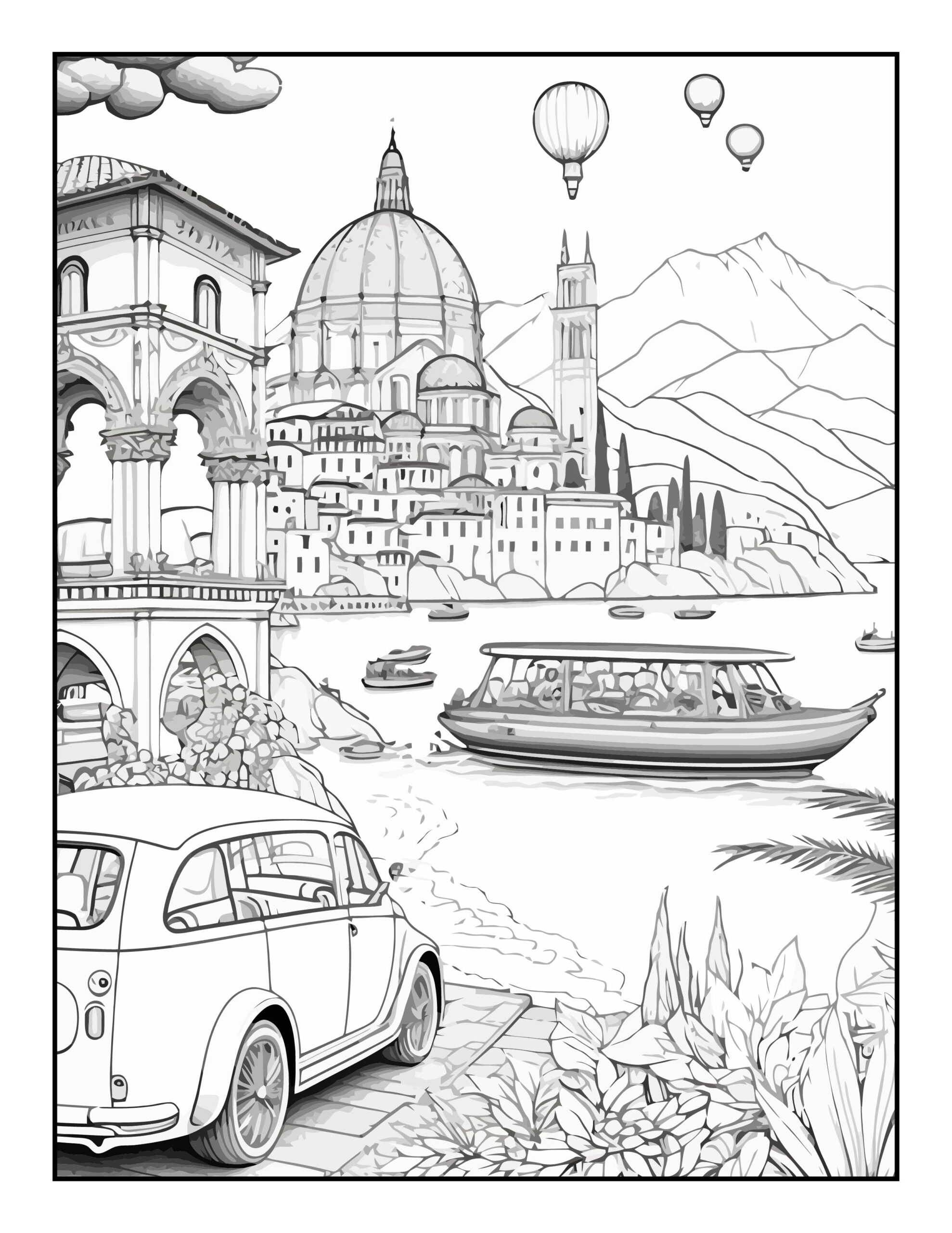 Color your way across the globe travel coloring pages for all ages made by teachers