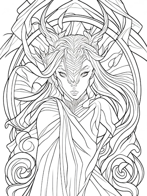 Premium vector embark on a temporal journey printable coloring page of time travel