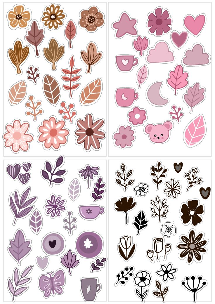 Set of colorful printable stickers scrapbook stickers printable handmade sticker printable stickers