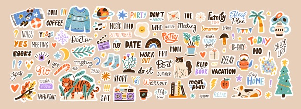 Thousand cute printable stickers royalty