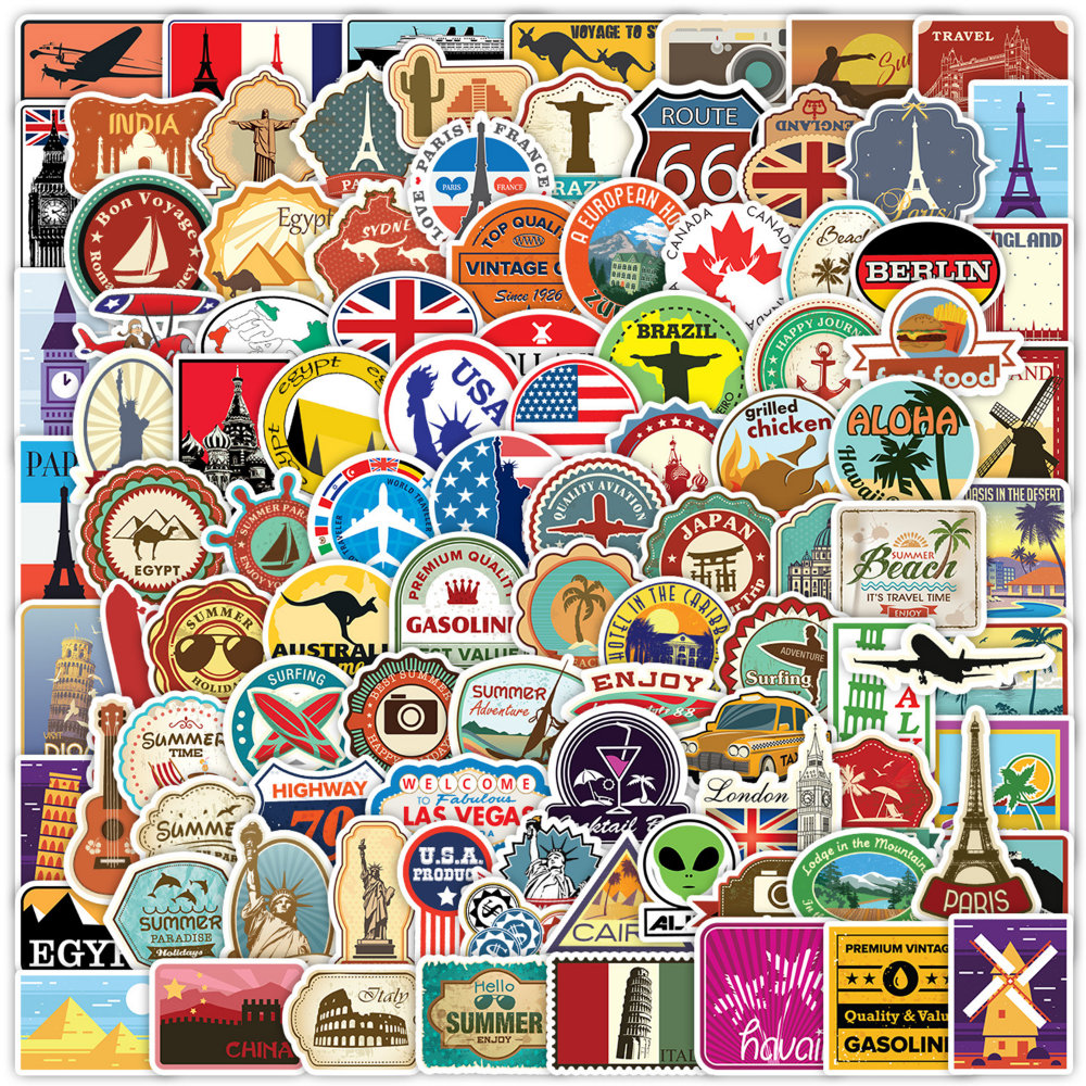 Europe scrapbook travel sticker