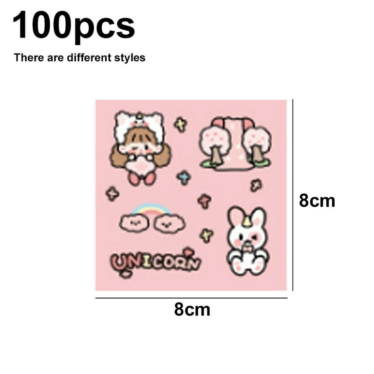 Cartoon girl scrapbook stickers pack