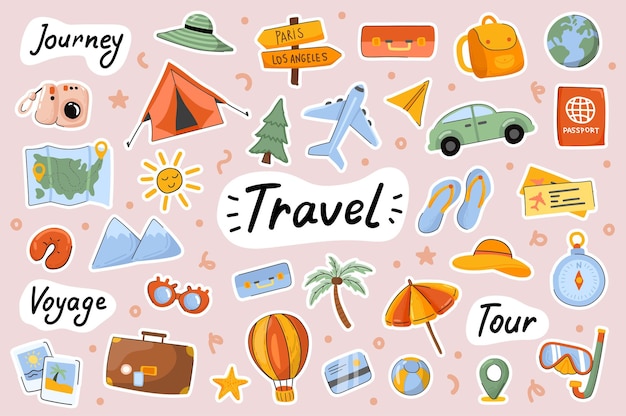 Travel stickers images
