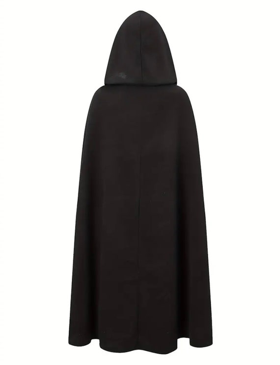 Hooded medieval travelers cloak