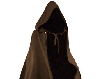 Hooded medieval travelers cloak