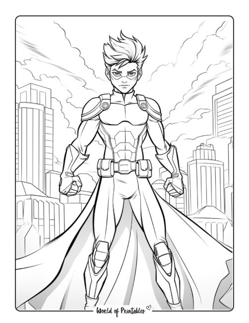 Hero coloring pages