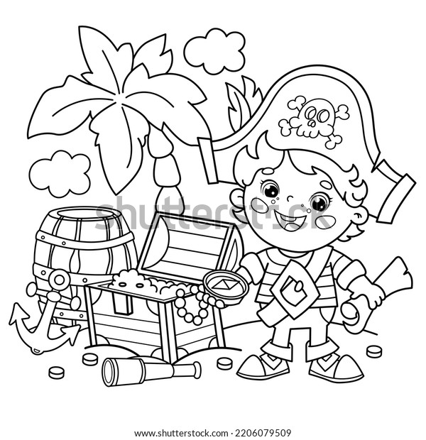 Treasure chest coloring page images stock photos d objects vectors