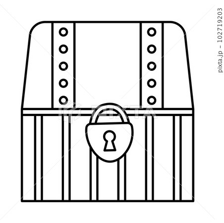 Black and white treasure chest icon pirateãããããç æ
