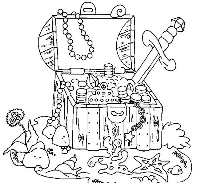 Treasure chest malvorlagen