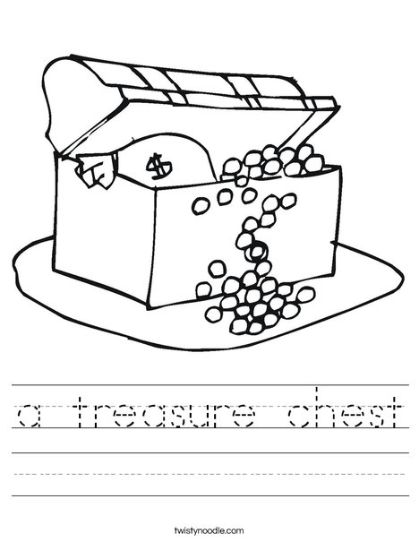 A treasure chest worksheet