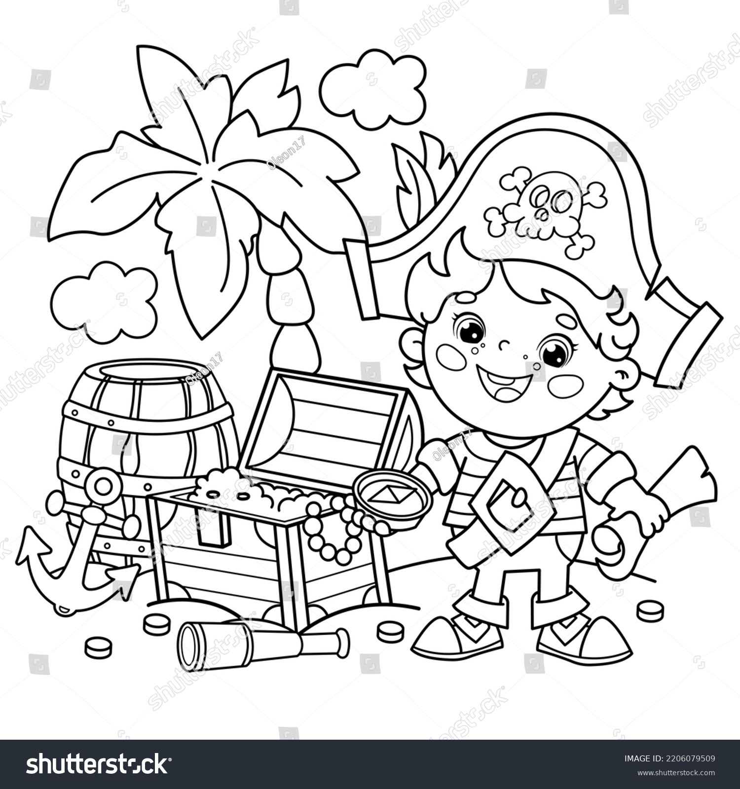 Treasure chest coloring page images stock photos d objects vectors